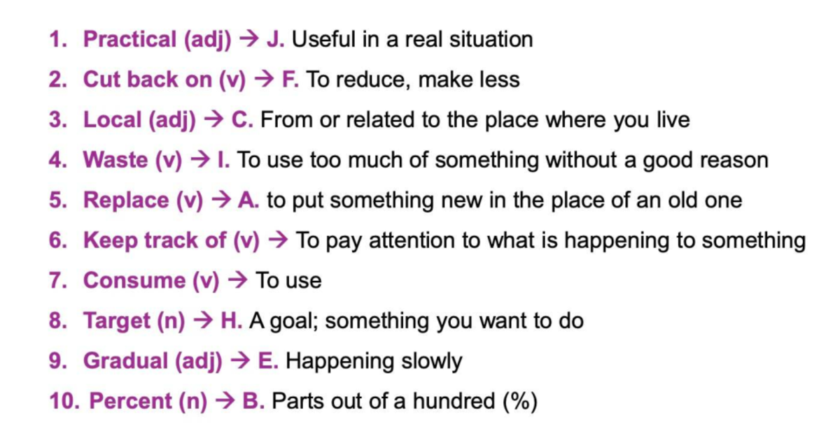 Vocabulary List for Practical Use in Everyday Situations - Studocu