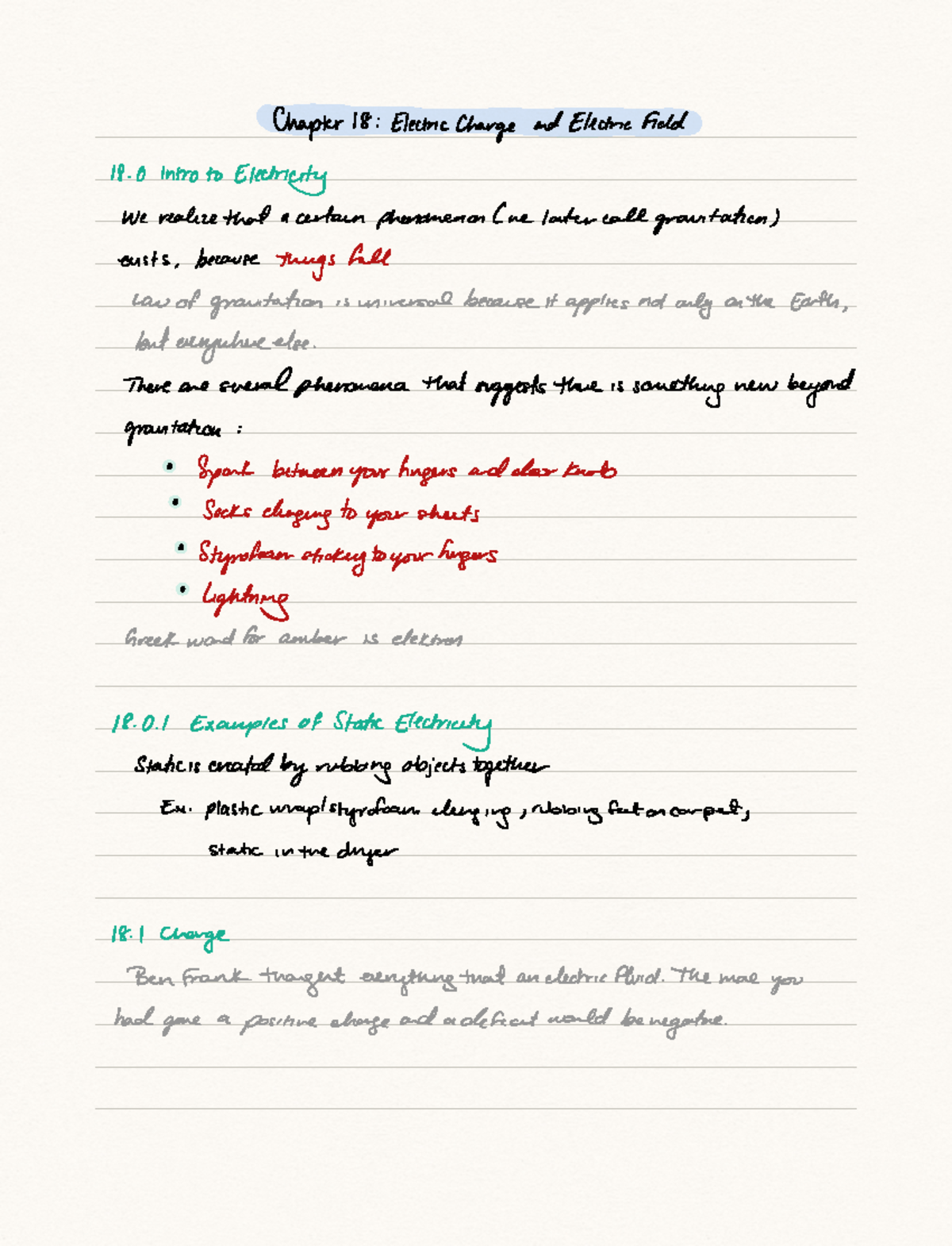 PHY 12 - Physics II Chapter 18 Lecture Notes - PHY 12 - Studocu