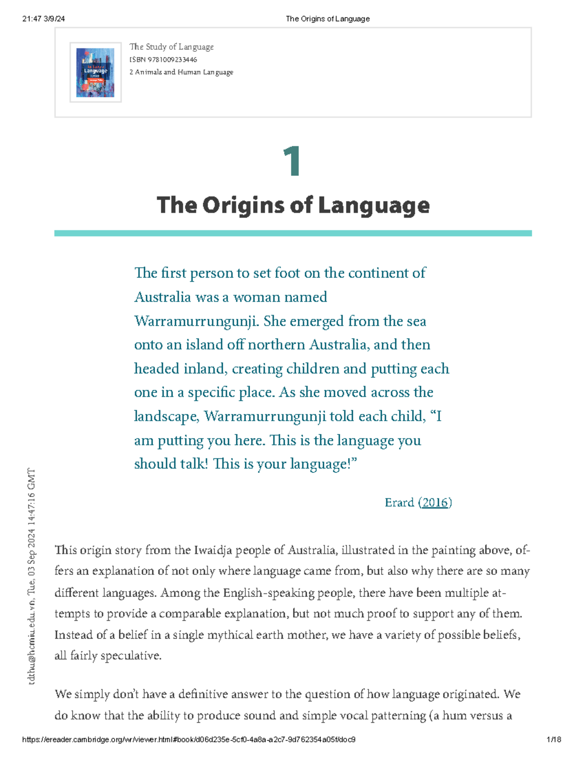The Study of Language - Ch. 1: Exploring the Origins of Language - Studocu