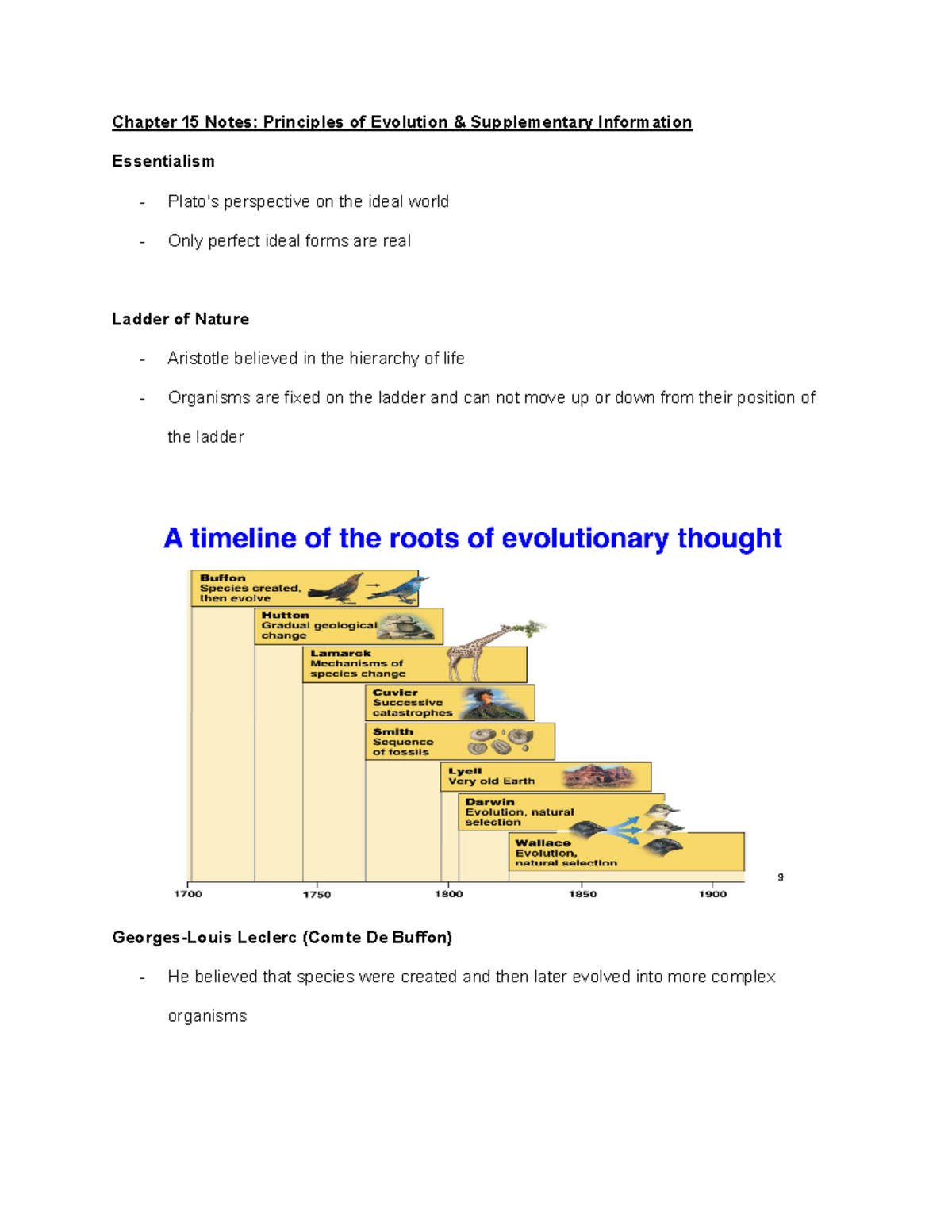 Bio Notes Chapter 15: Principles of Evolution and Natural Selection ...
