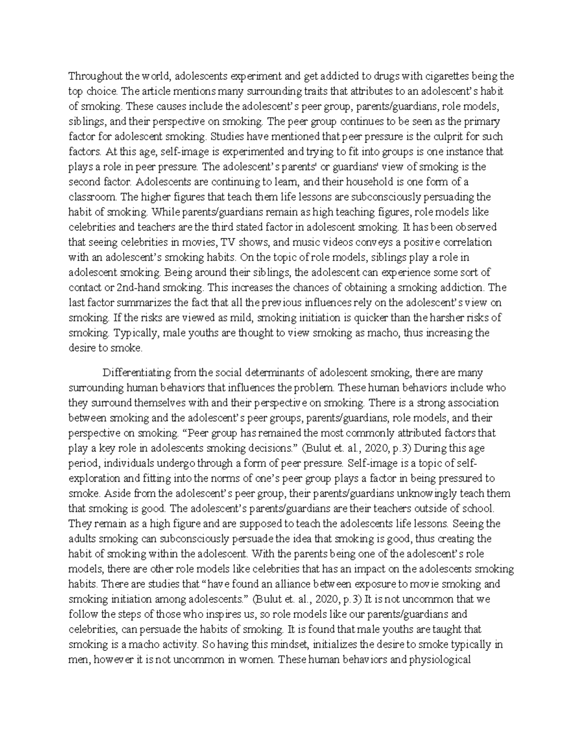 Adolescent Smoking Influences: Peer Pressure & Role Models (AB-2020 ...