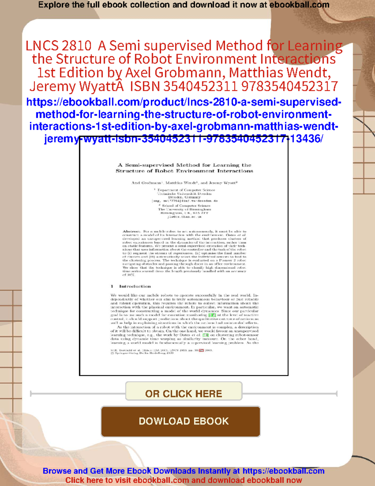 A Semi-supervised method for learning robot environment interactions ...