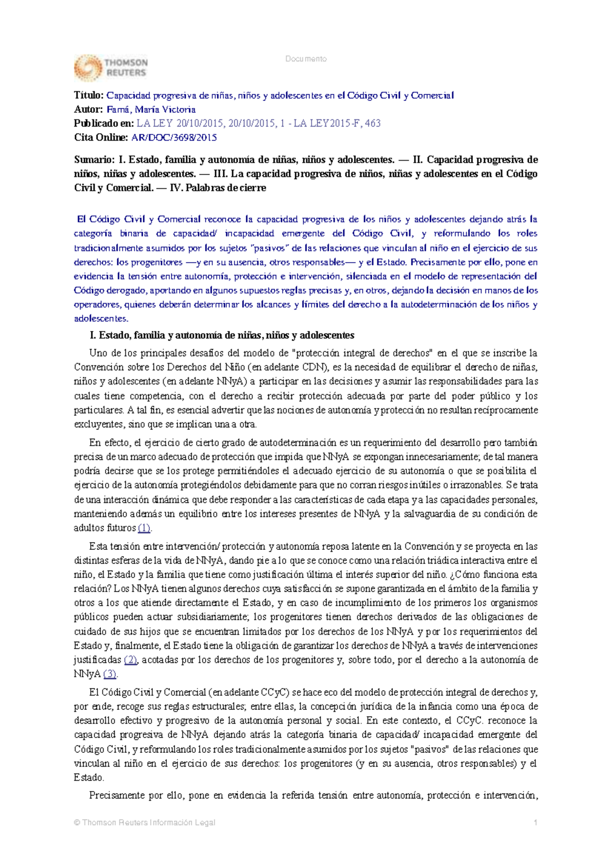 Capacidad Progresiva en Niñas, Niños y Adolescentes - DERECHO FAMILIA U ...