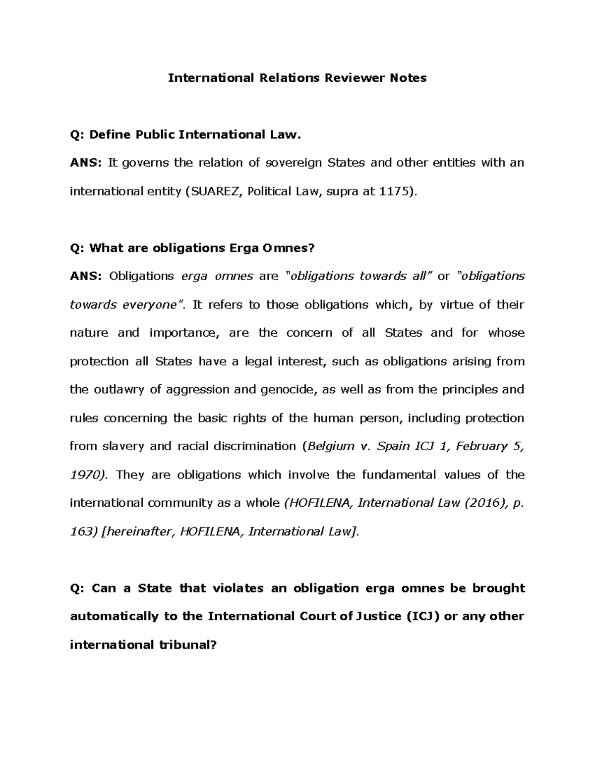 International Relations Reviewer Notes (IR 101) - Key Concepts ...