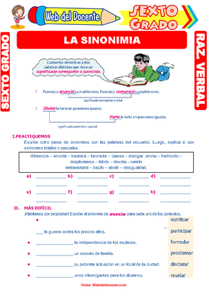 Elaboremos Series: Razonamiento Verbal para 4to Grado de Primaria - Studocu