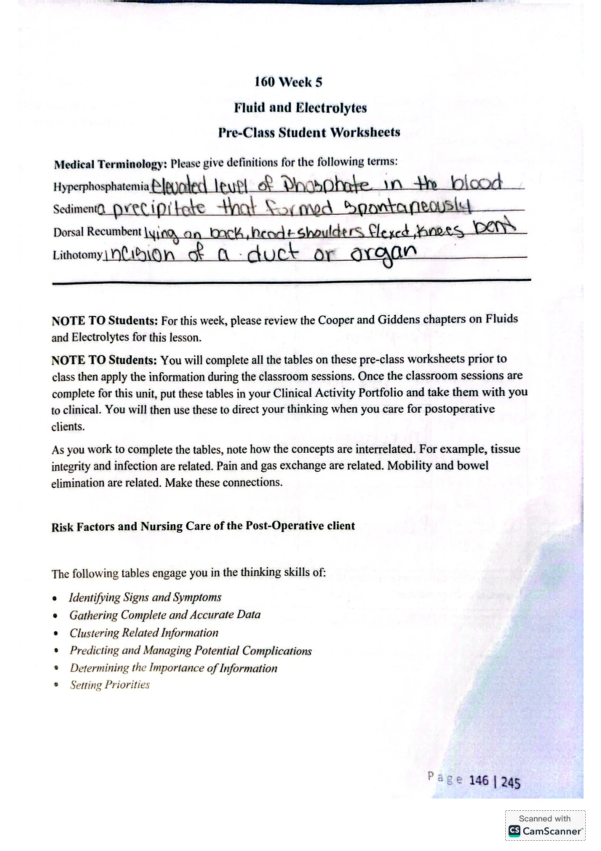 NUR 163 Week 1 Pre-Class Assignment: Health Promotion & Prevention ...