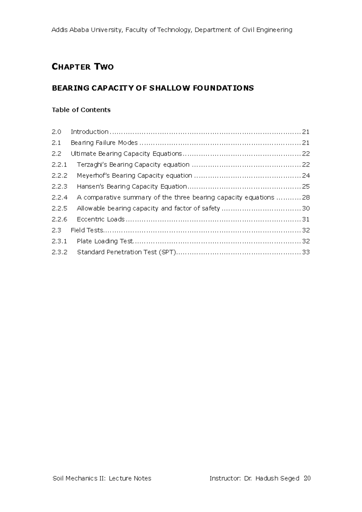 Chapter 22 - Bearing Capacity of Shallow Foundations Analysis - Studocu