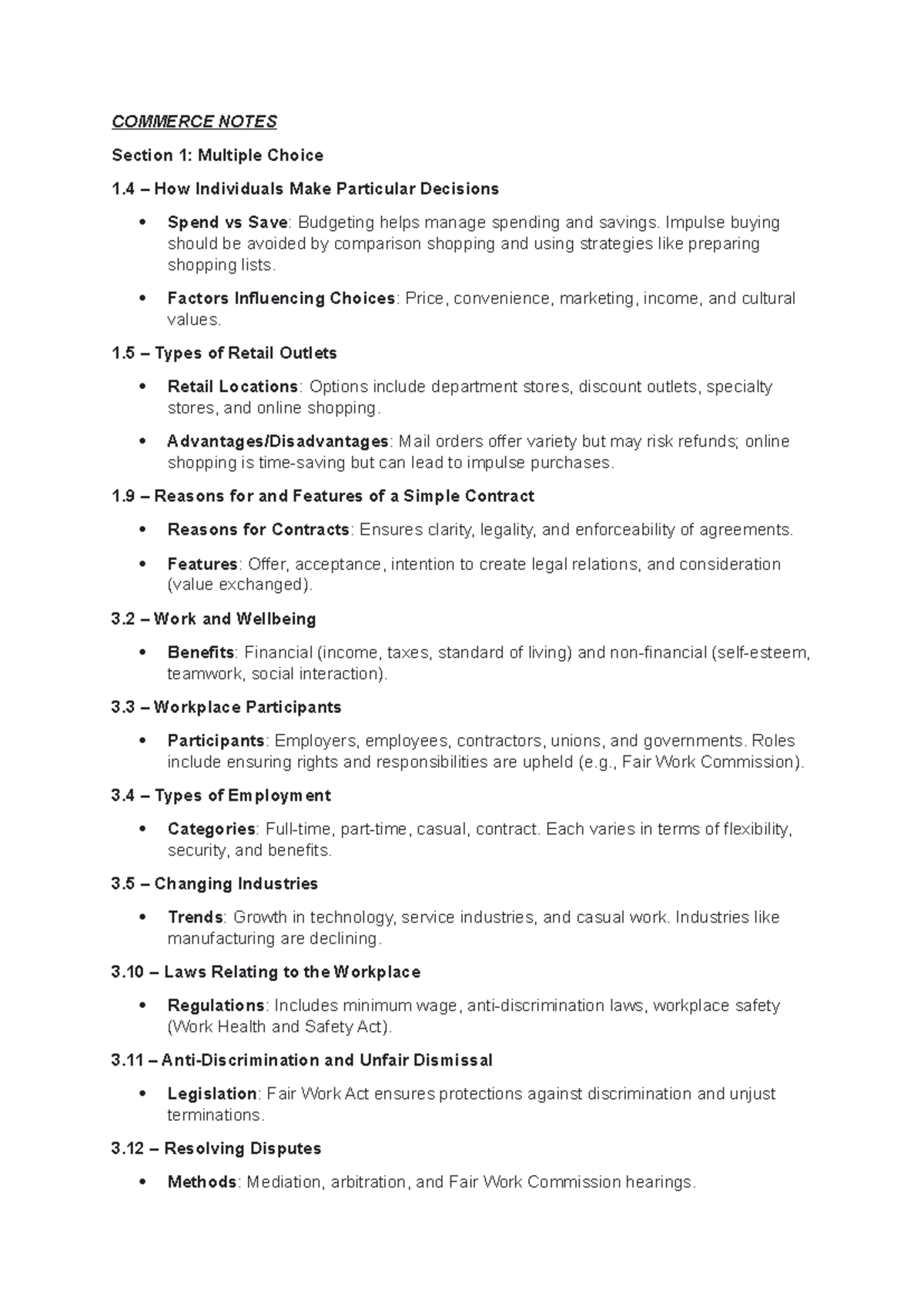 Commerce Notes: Key Concepts and Strategies for Success - Studocu