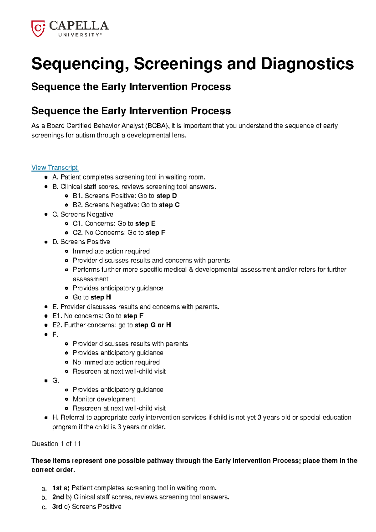 Early Intervention Process: Sequencing, Screenings & Diagnostics (BCBA ...