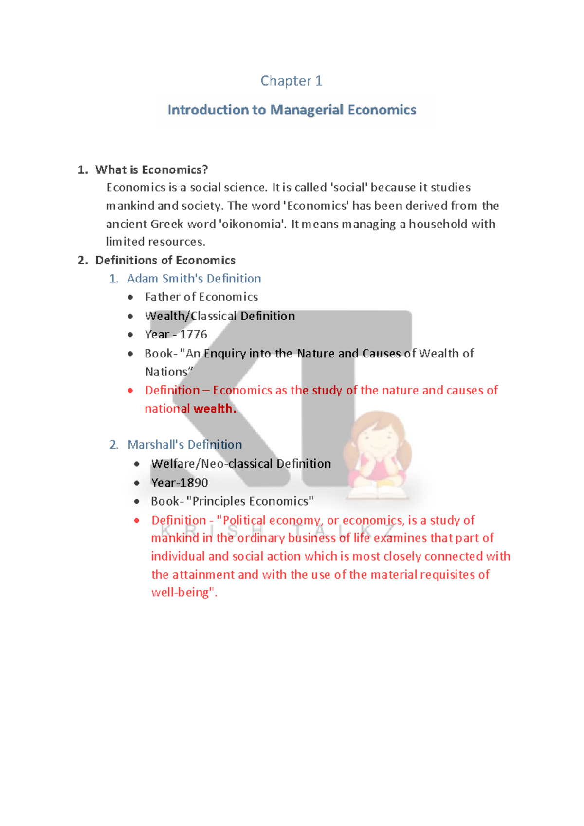 1st Sem Managerial Economics Chapter 1: Introduction & Key Concepts ...