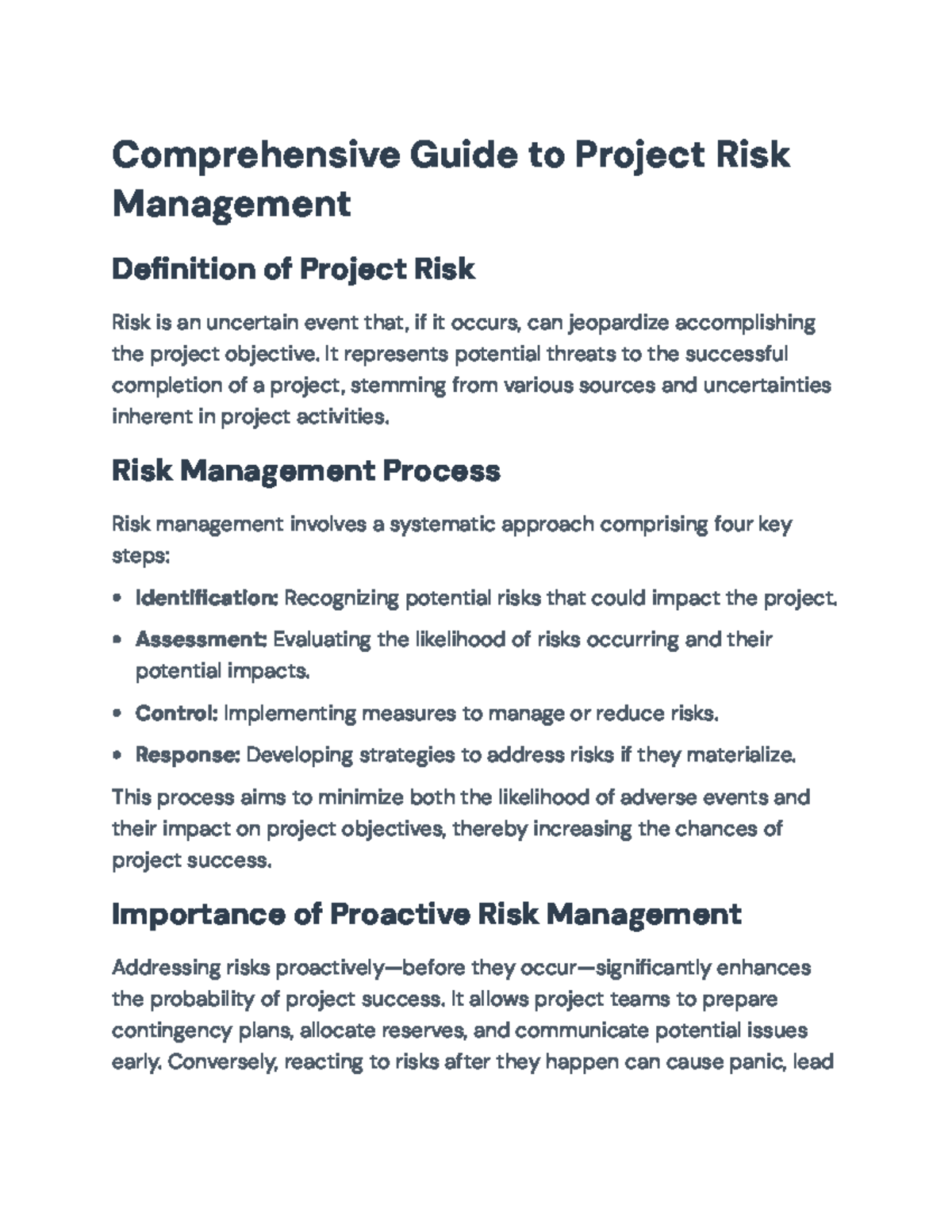 Comprehensive Guide to Project Risk Management Strategies and ...