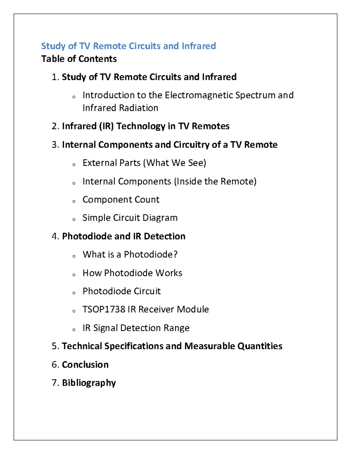 Circuit Analysis of TV Remote Control: Components & IR Technology - Studocu