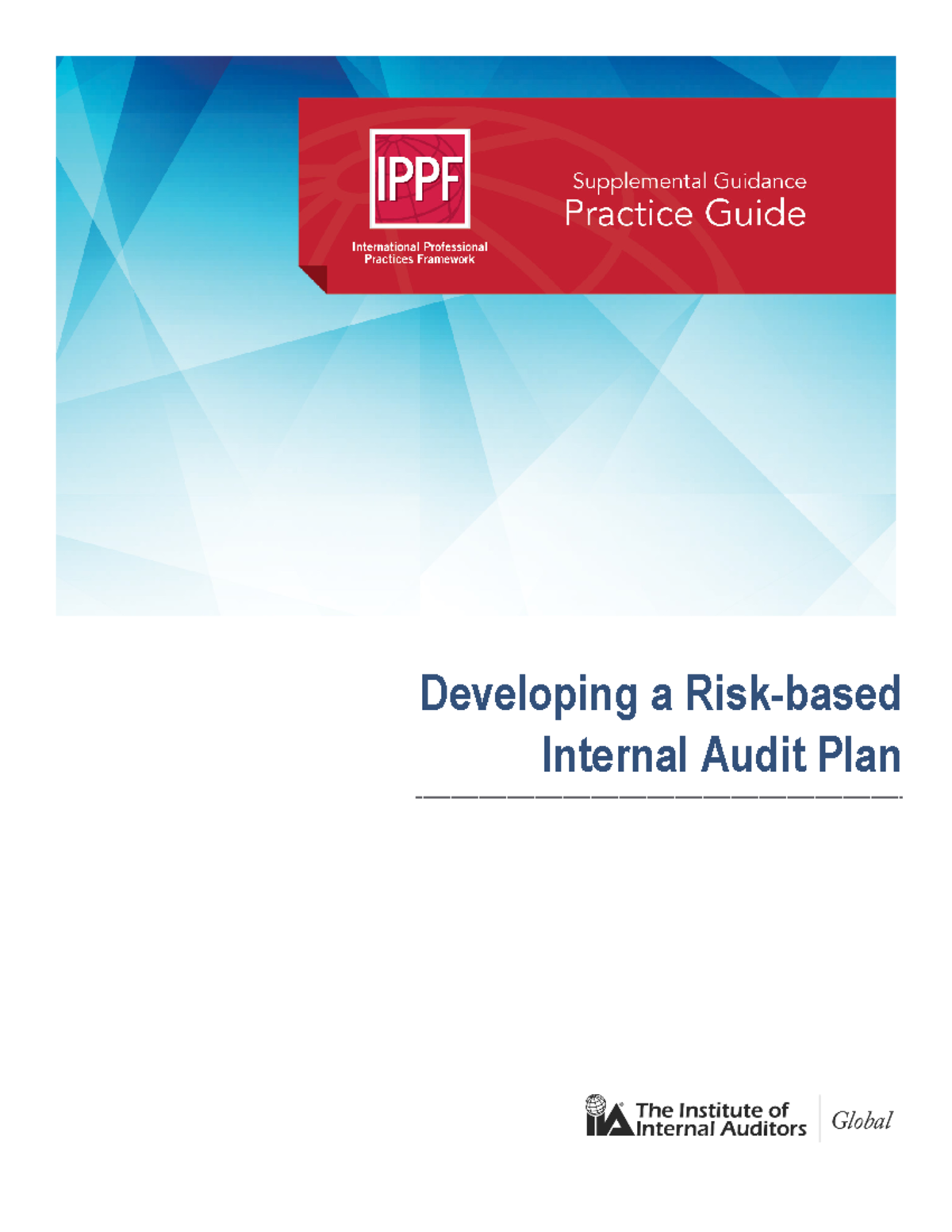 467470184 PG Developing a Risk based Internal Audit Plan pdf ...