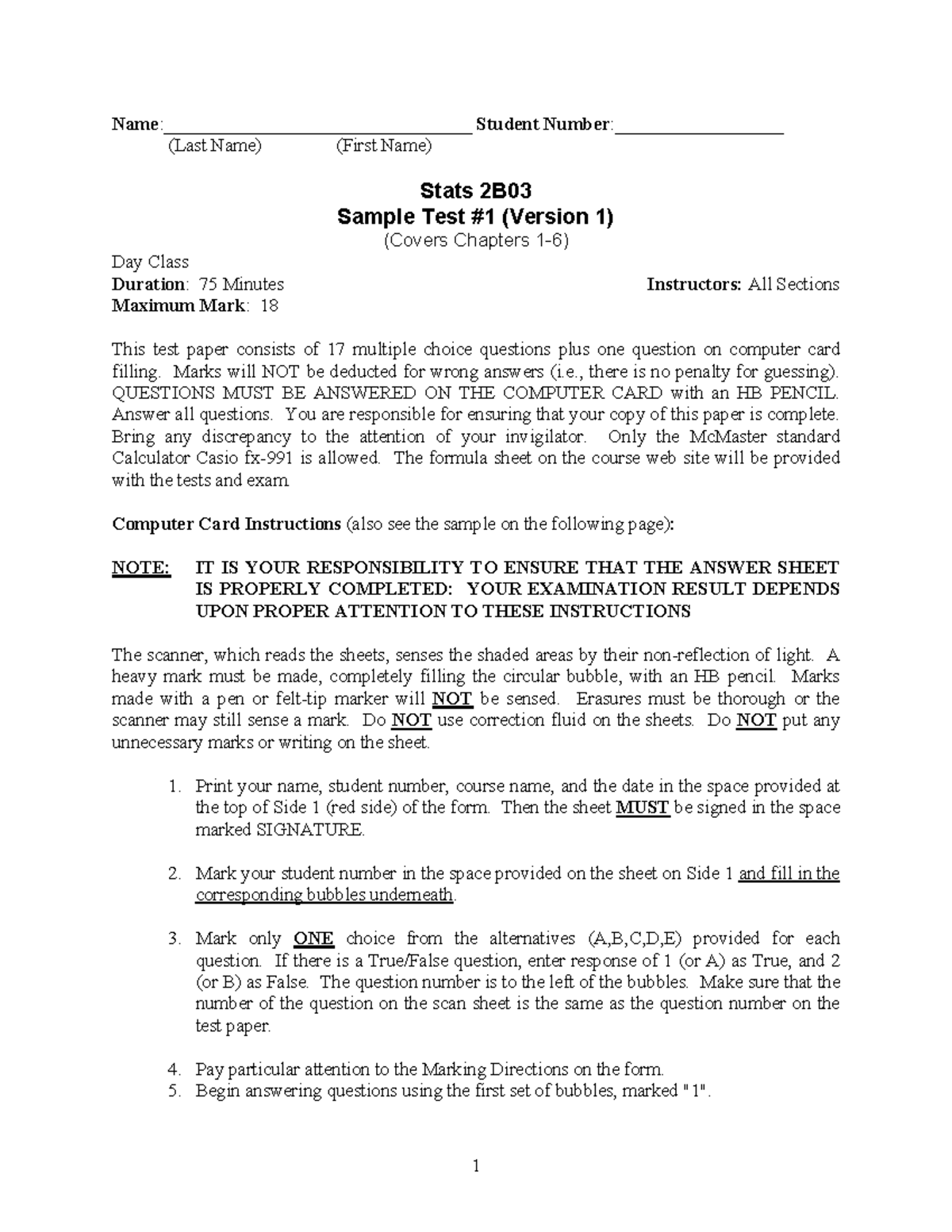 File - test - Name :_________________________________ Student Number ...