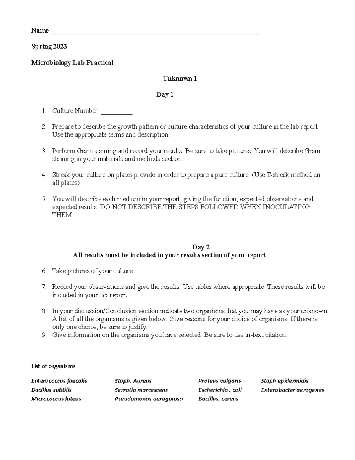Gram Stain Lab Report: Observations & Analysis of Bacterial Results ...