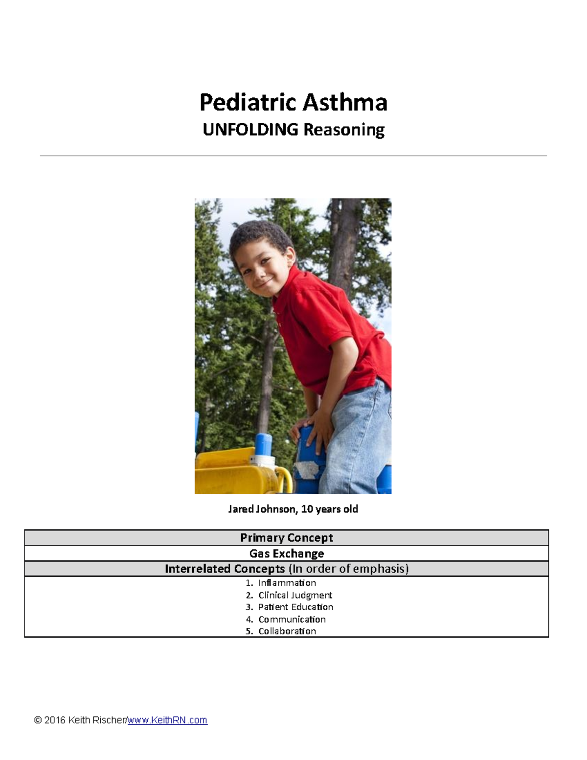 PEDS CASE Study 1 - asd - Pediatric Asthma UNFOLDING Reasoning Jared ...