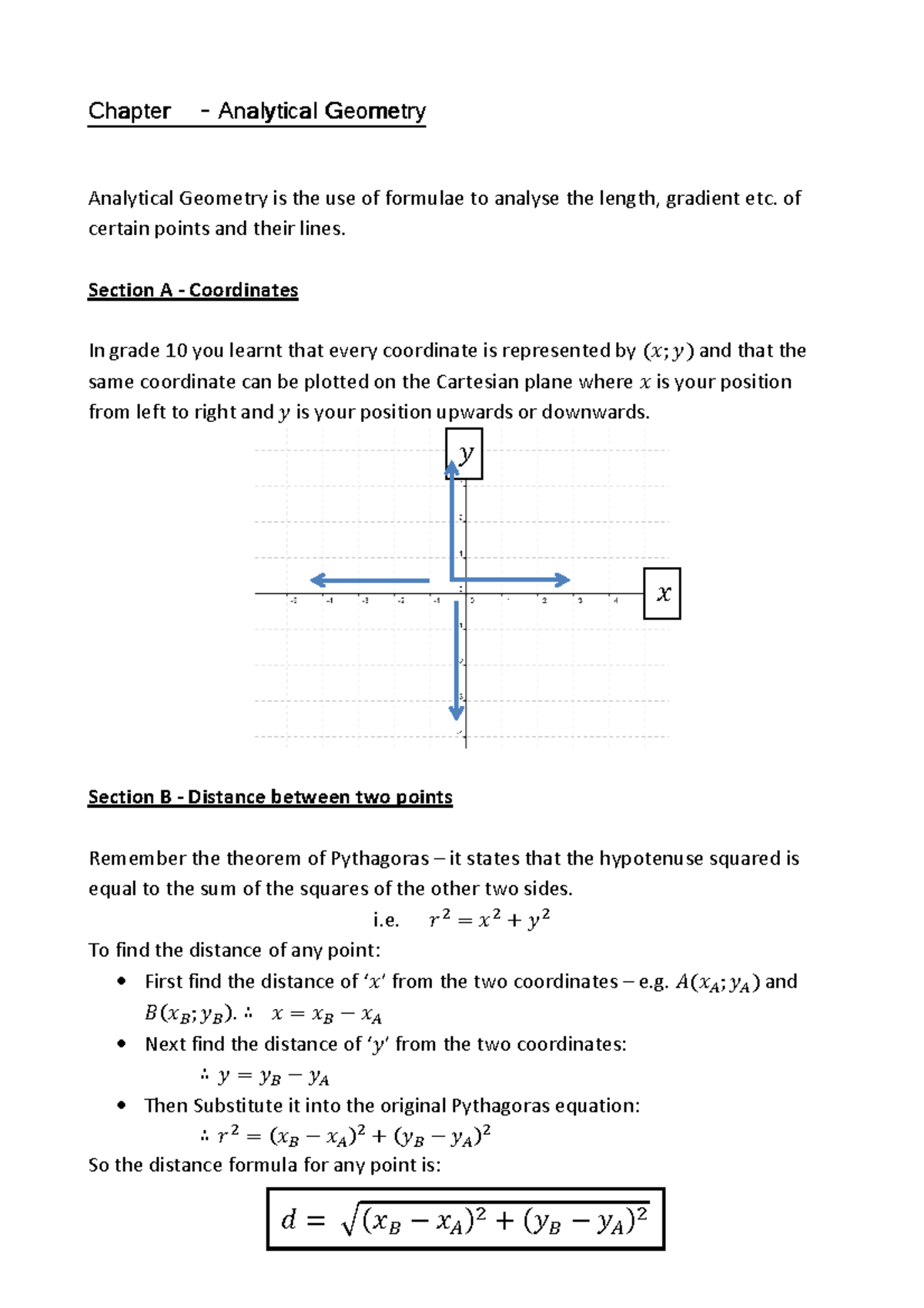 Analytical Geometry (MATH101) - Comprehensive Study Guide - Studocu