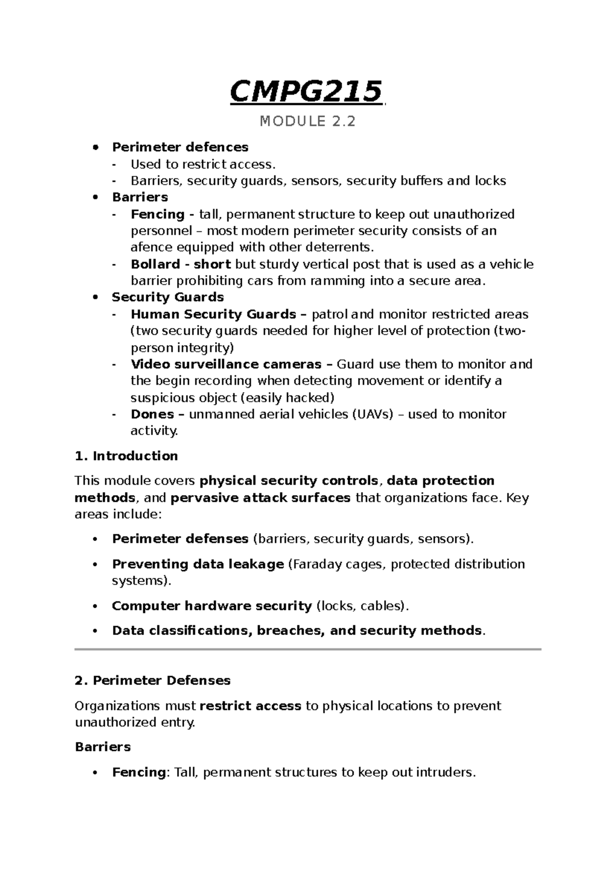 CMPG215 Module 2.2: Overview of Physical Security and Data Protection ...