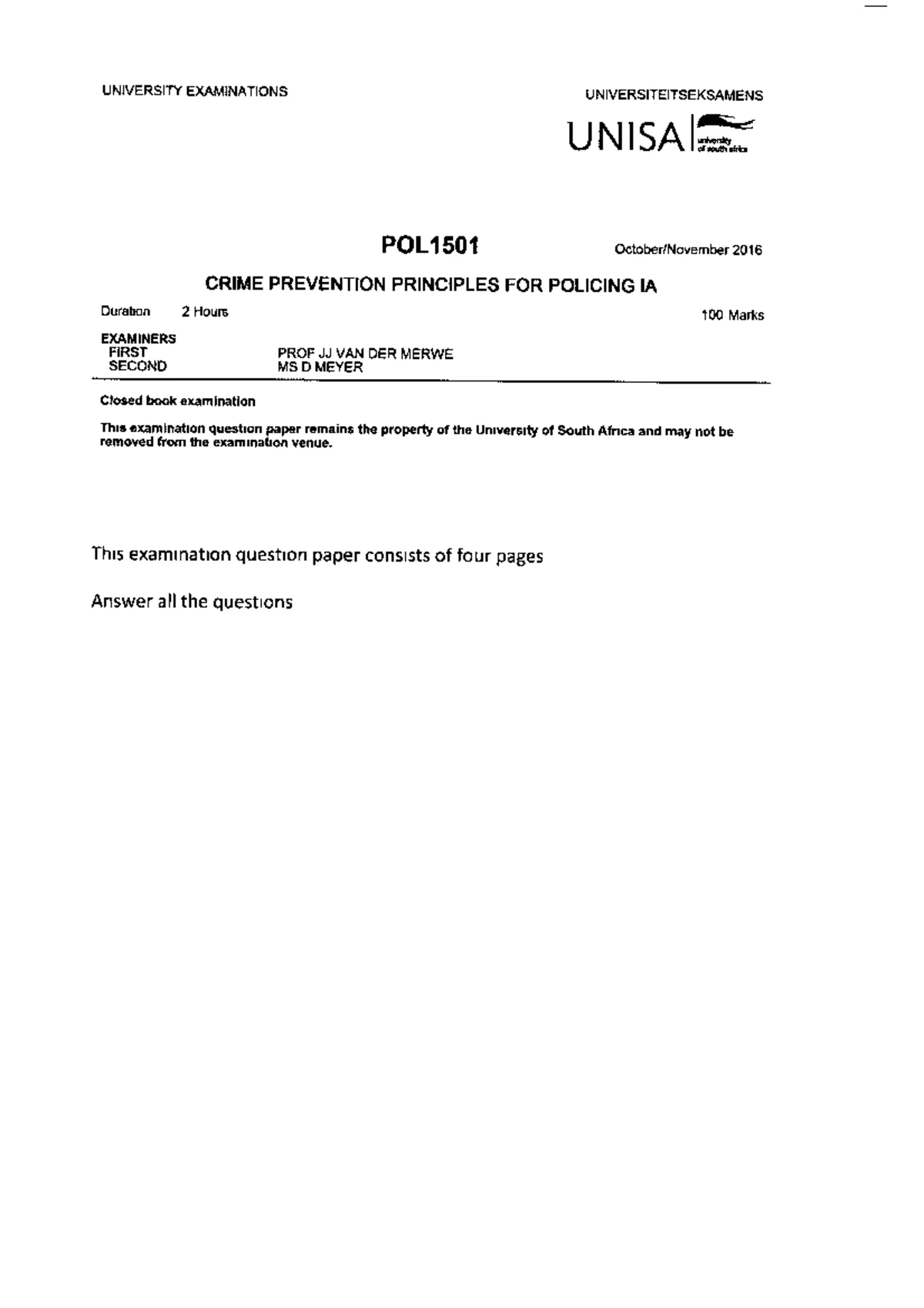 Risk Assessment and Crime Perspectives - ASSIGNMENT 01 (CMY) - Studocu