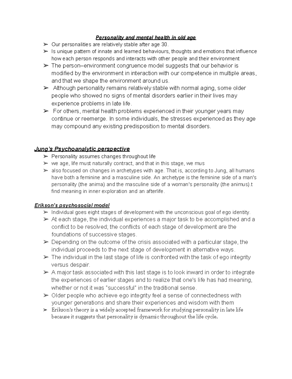 2139 Chapter 6: Personality & Mental Health in Late Adulthood - Studocu