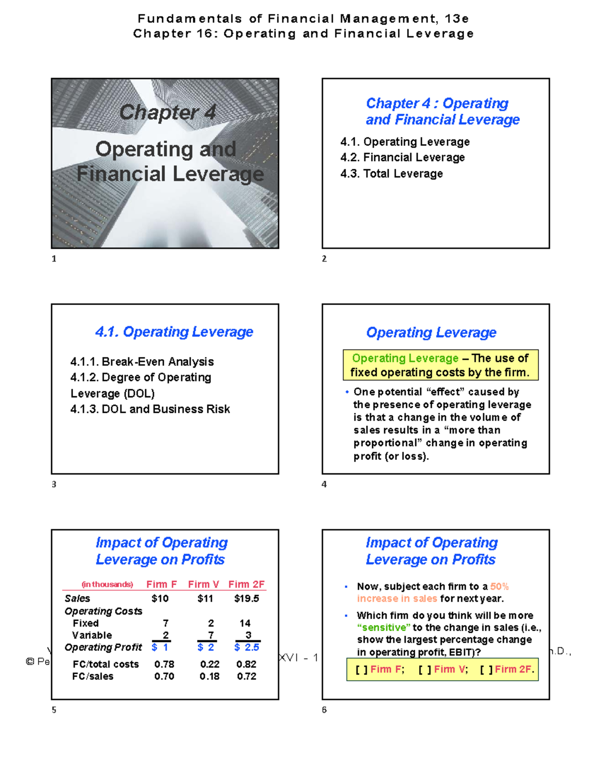 FM2 C4 - Fundamentals of Financial Management, 13e: Operating ...