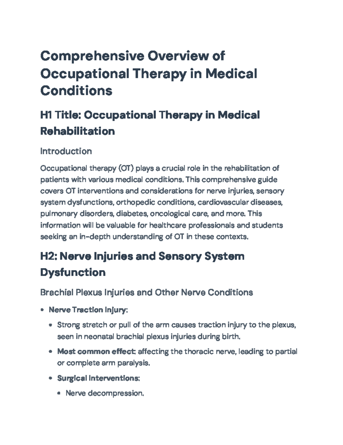 Comprehensive Guide to Occupational Therapy in Medical Rehab (OT-301 ...