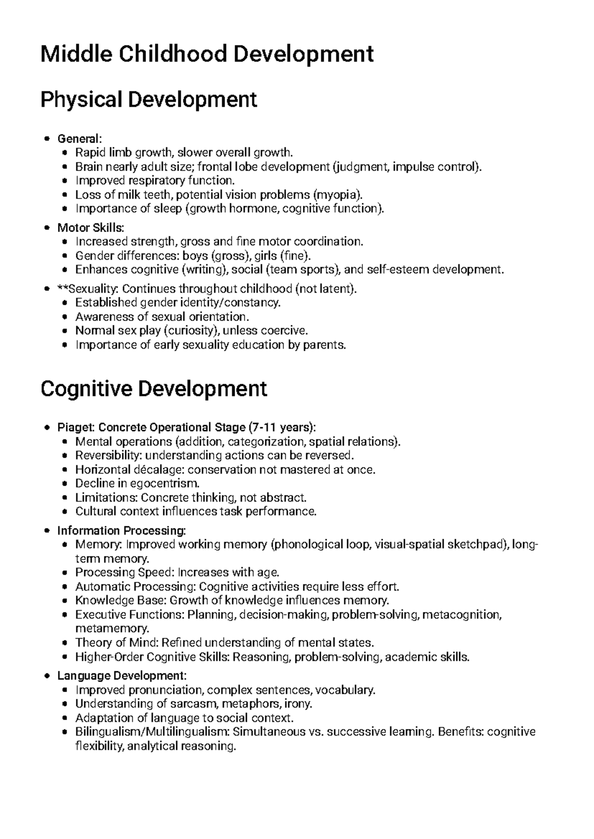 Middle Childhood Development: Physical, Cognitive, and Emotional Growth ...