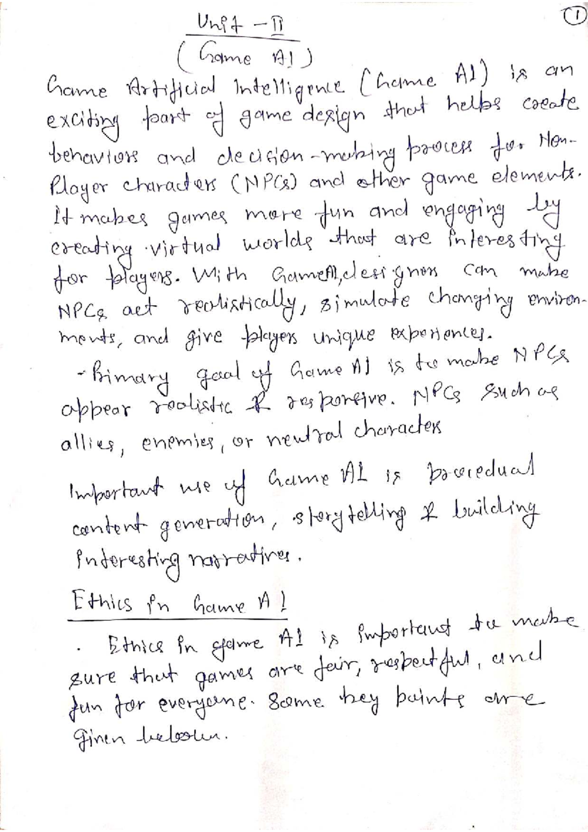 Game Design A1: Chapter 2 - Exploring Game AI Concepts and Techniques ...