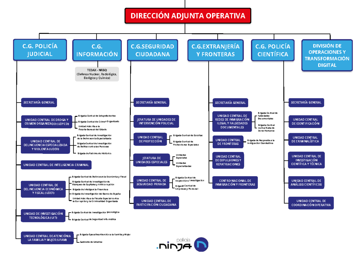 Organigrama de la Dirección Adjunta Operativa (DAO) - Resumen - Studocu