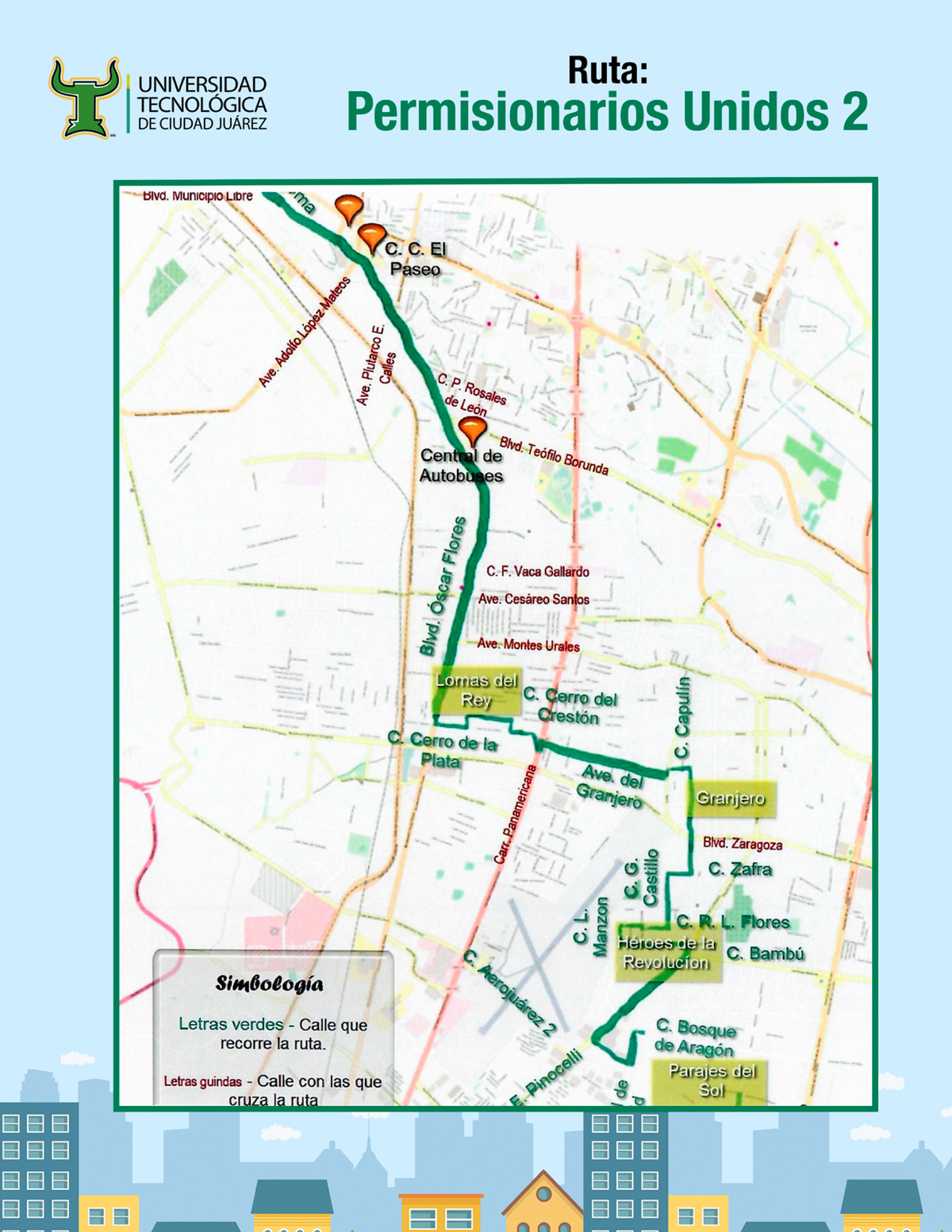 Rutas de Transporte Público - Universidad Tecnológica Ciudad Juárez ...