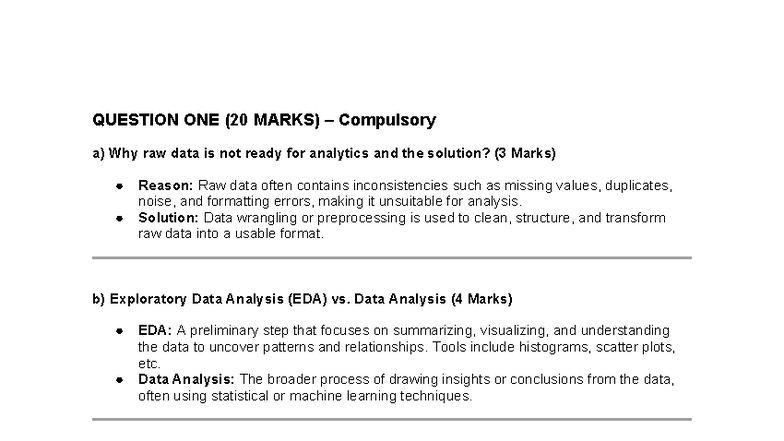 Data Science Exam Review: Key Concepts & Techniques (DSC 101) - Studocu
