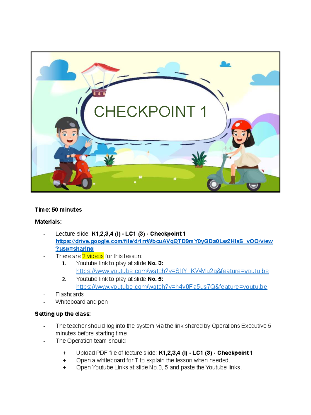 KET Course: Checkpoint 1 Lesson Plan and Teaching Tips - Studocu