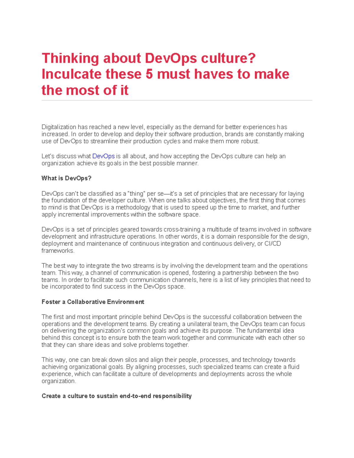 10.10 Thinking about Dev Ops culture - Thinking about DevOps culture ...