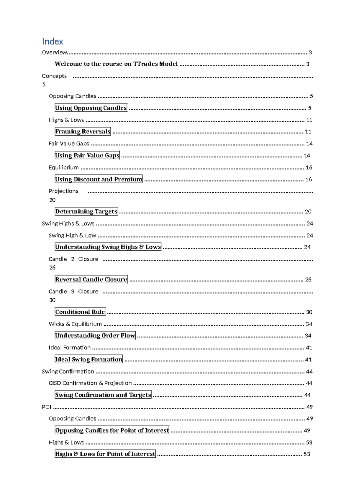 TTrades Model 11: Comprehensive Overview and Key Concepts - Studocu