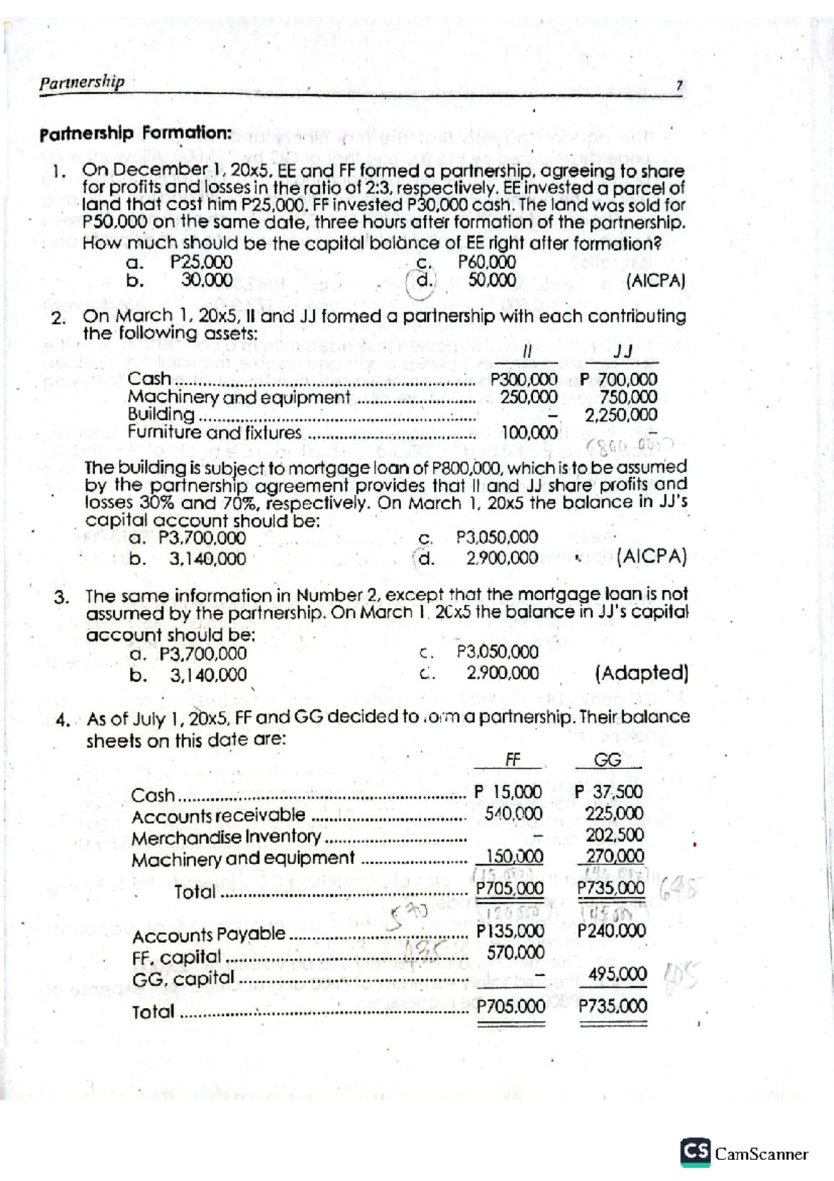 Partnership Problem-Solving: Capital Balances and Profit Allocation (CS ...