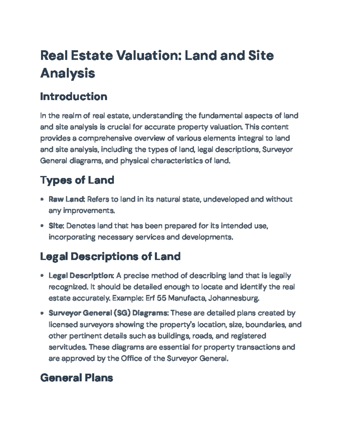 Real Estate Valuation: Comprehensive Land and Site Analysis Guide ...