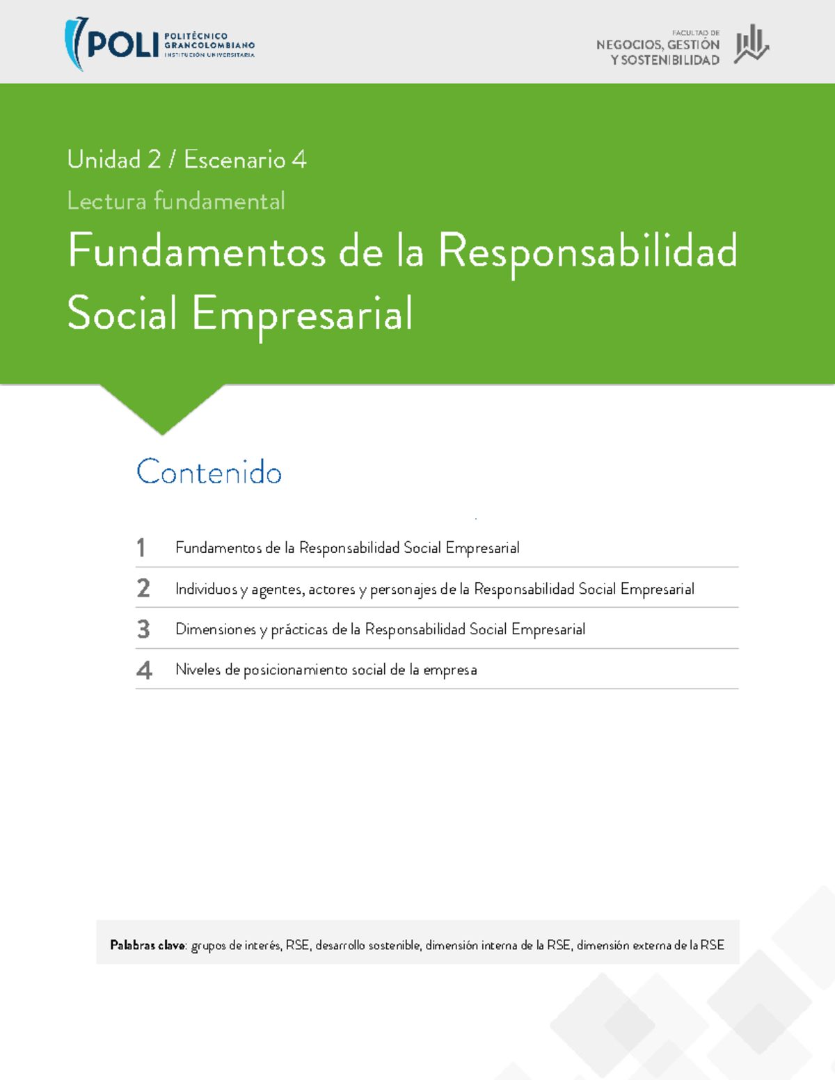 Lectura Fundamental 4: Fundamentos de la Responsabilidad Social ...