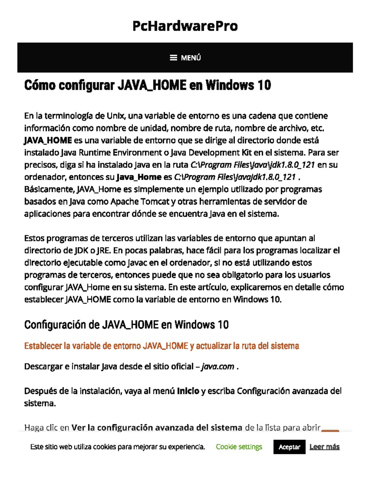 Cómo Configurar JAVA_HOME en Windows 10 - Guía Práctica - Studocu