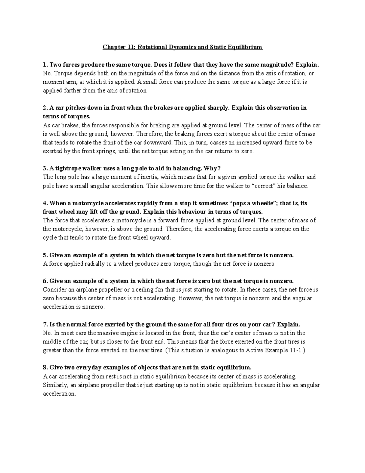 Chapt 11 - dumberry - Chapter 11: Rotational Dynamics and Static ...