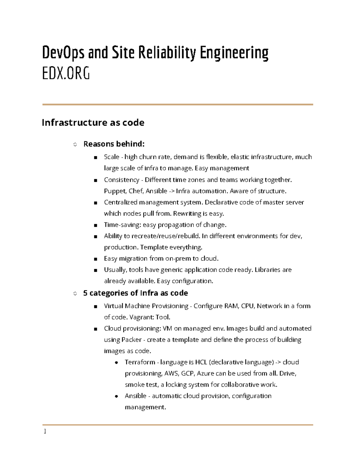 Devops - Lecture notes 4,5 chapters - DevOps and Site Reliability ...