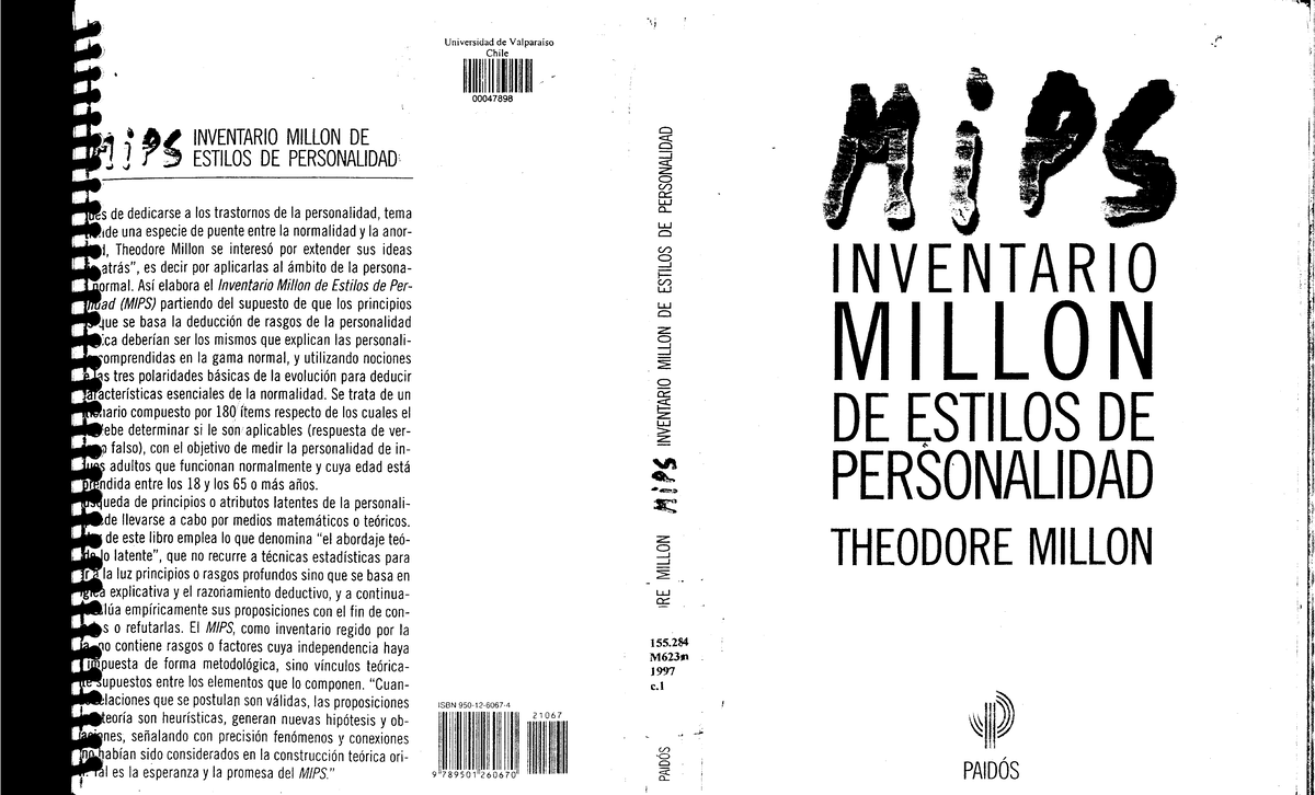 MIPS: Inventario Millon de Estilos de Personalidad - Guía y Contexto - Document Preview