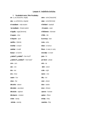 Lesson 1-spanish - Basic Spanish lecture - Lesson 1: Introduction to ...