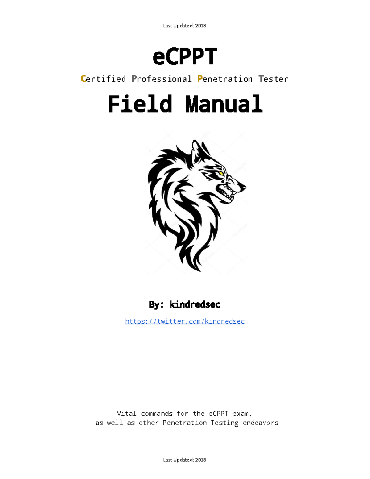 eCPPT Field Manual: Cheat Sheet for Certified Penetration Testing - Studocu