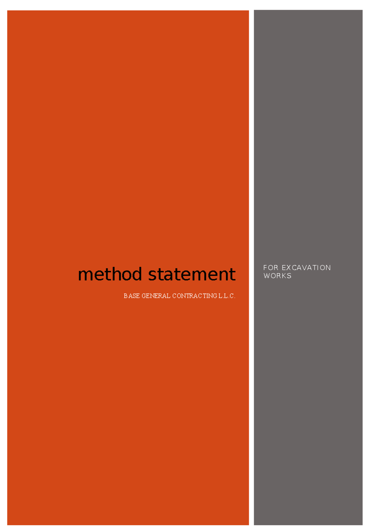 Method Statement for Excavation Works (2025-62) by Base General ...