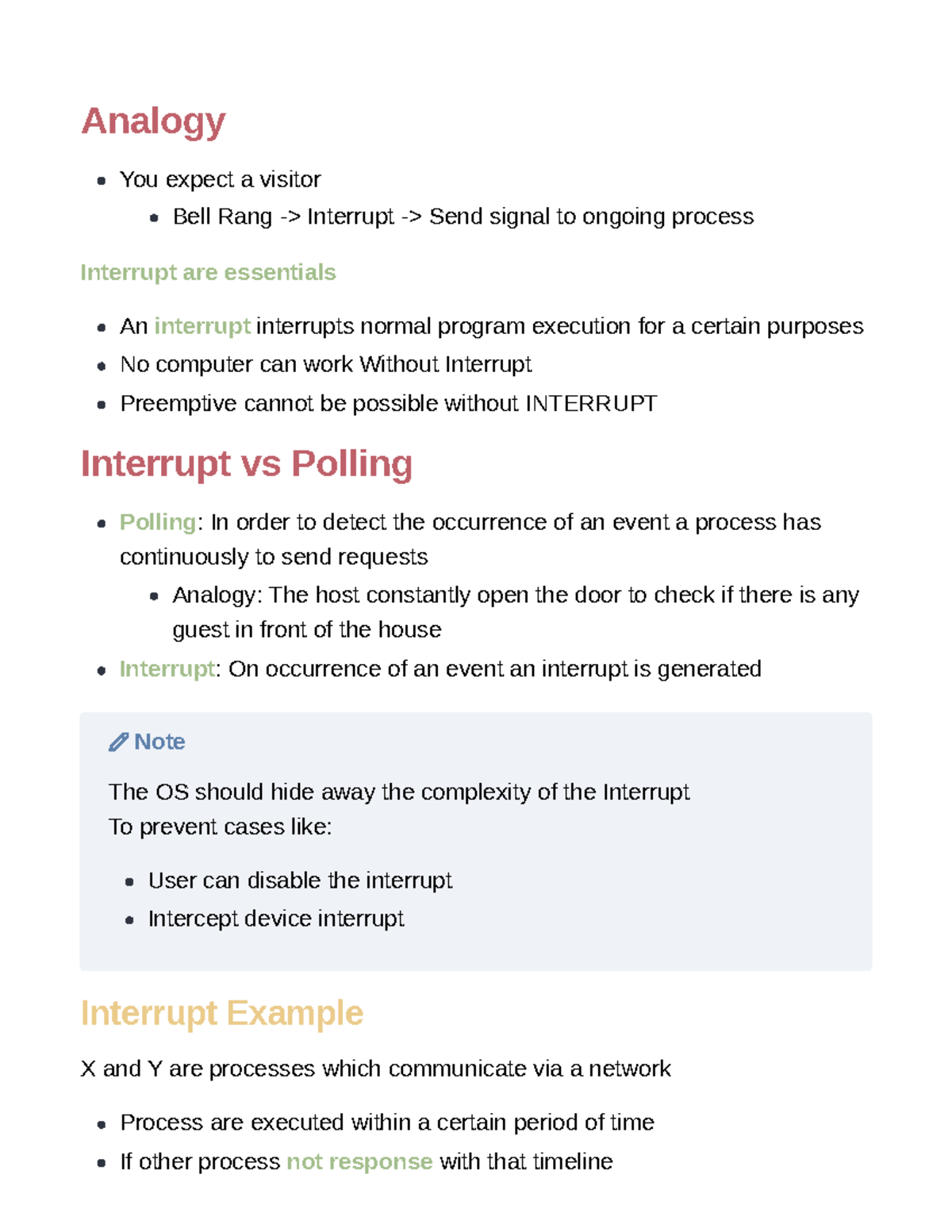 Interrupts: Lecture Notes on Handling and Implementation - Studocu