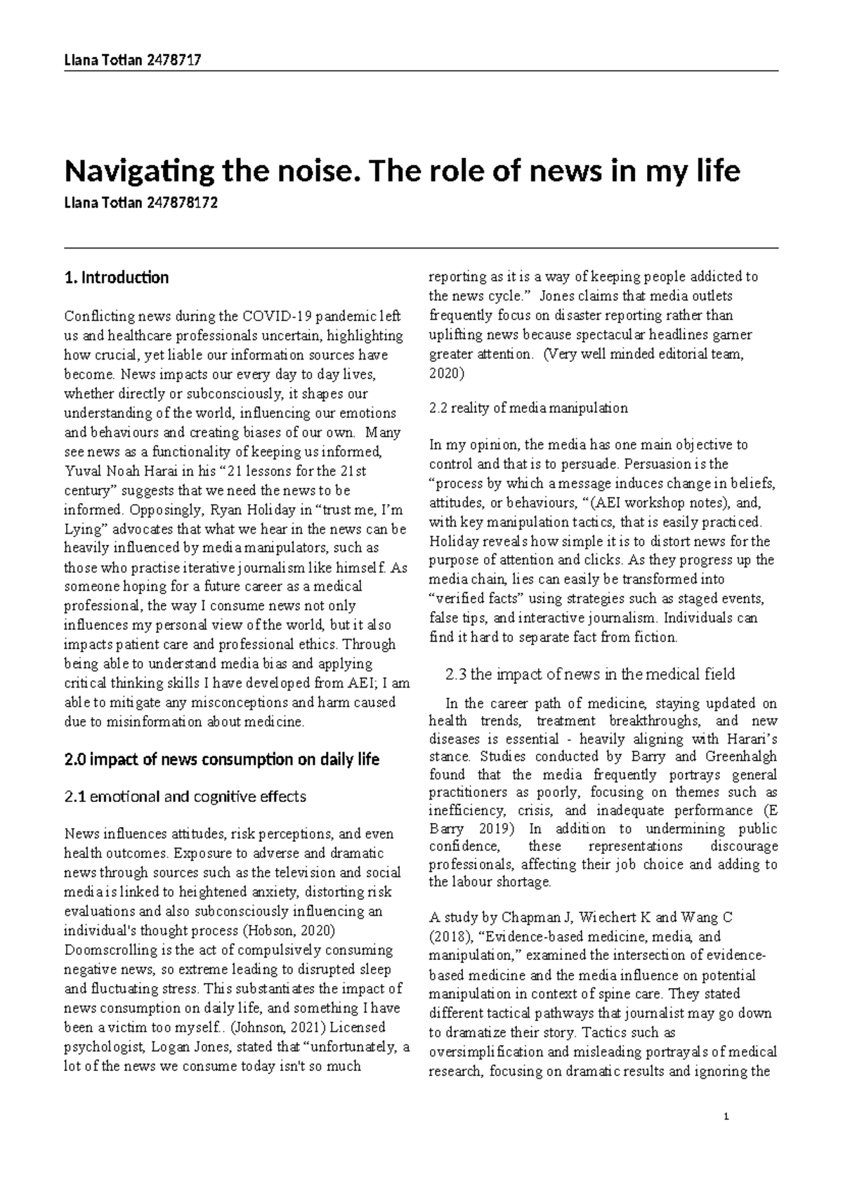 Navigating News Impact: A Critical Analysis for AEI 2478717 Final ...