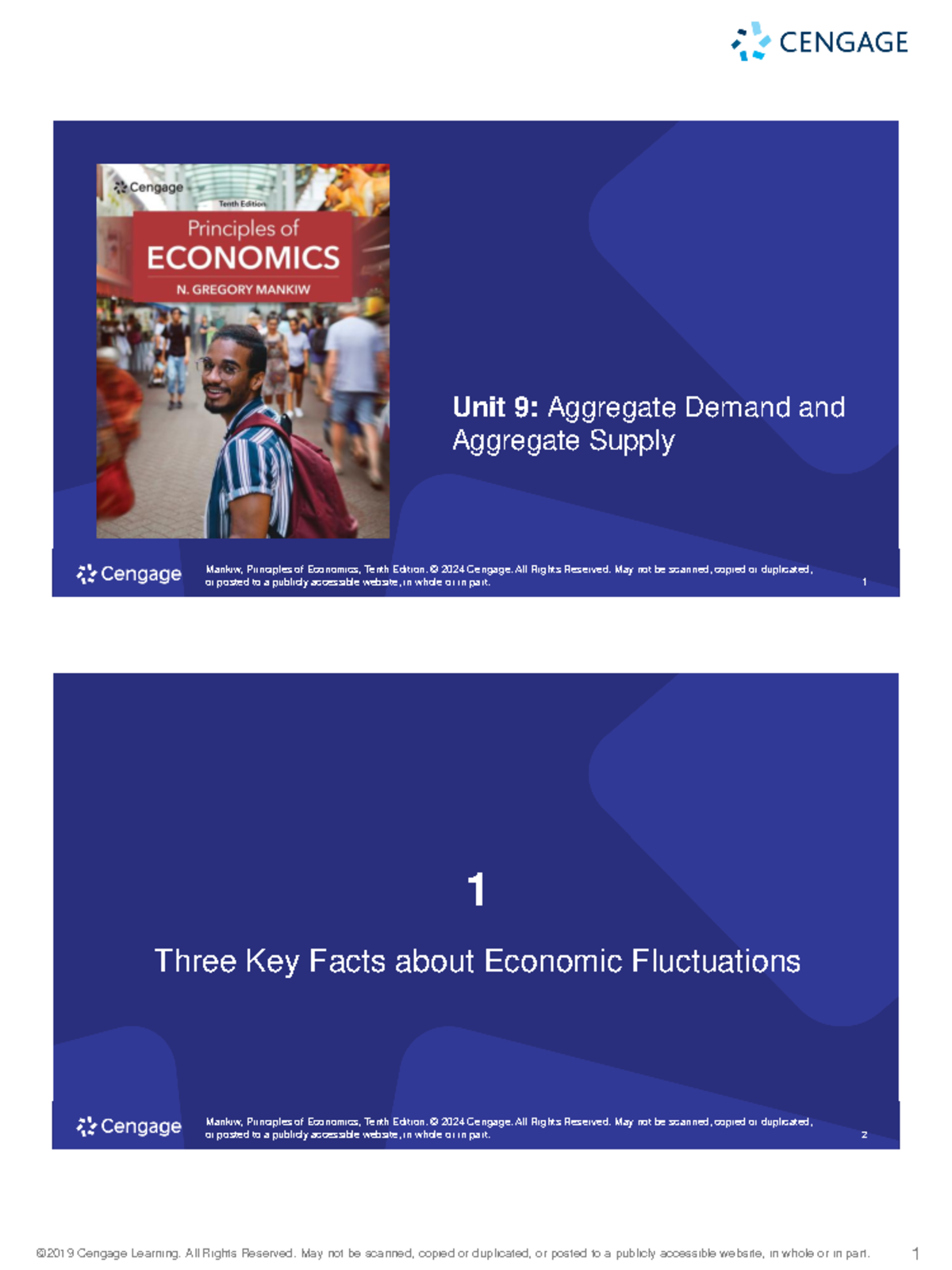 Unit 9: Ch 33 - Aggregate Demand & Supply Overview Mankiw, 10th Ed ...