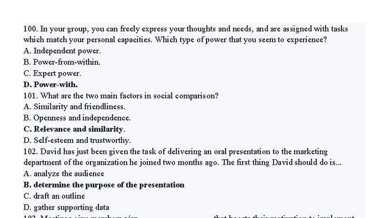 Ssg - Extra Work Exercises: Power Dynamics and Critical Thinking - Studocu