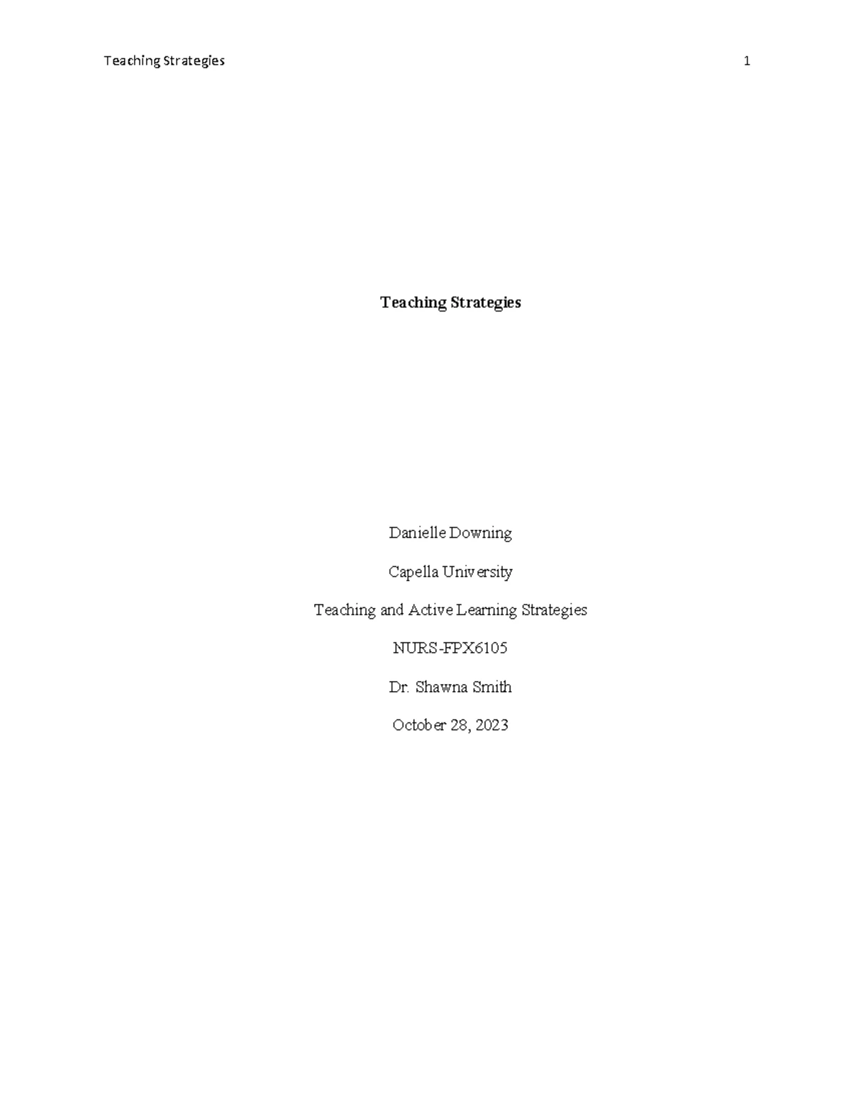 NURS FPX 6105 Management & Motivation Strategies for Nursing Education ...