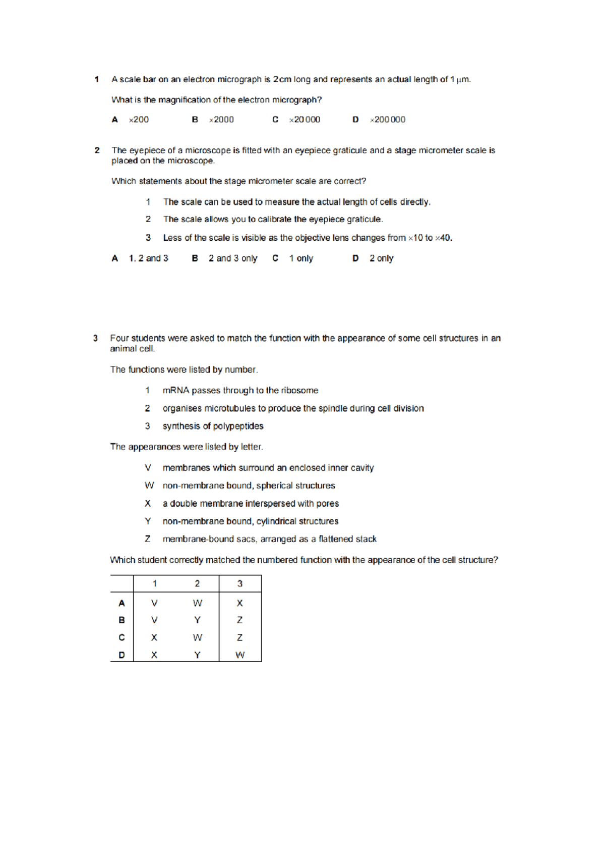 O MCQ 223 - Biology Multiple Choice Questions Review - Studocu